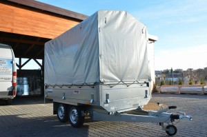 Neptun Nordica 2 KPS przyczepa dwuosiowa 263 x 145 cm z hamulcem i plandeką 120 cm